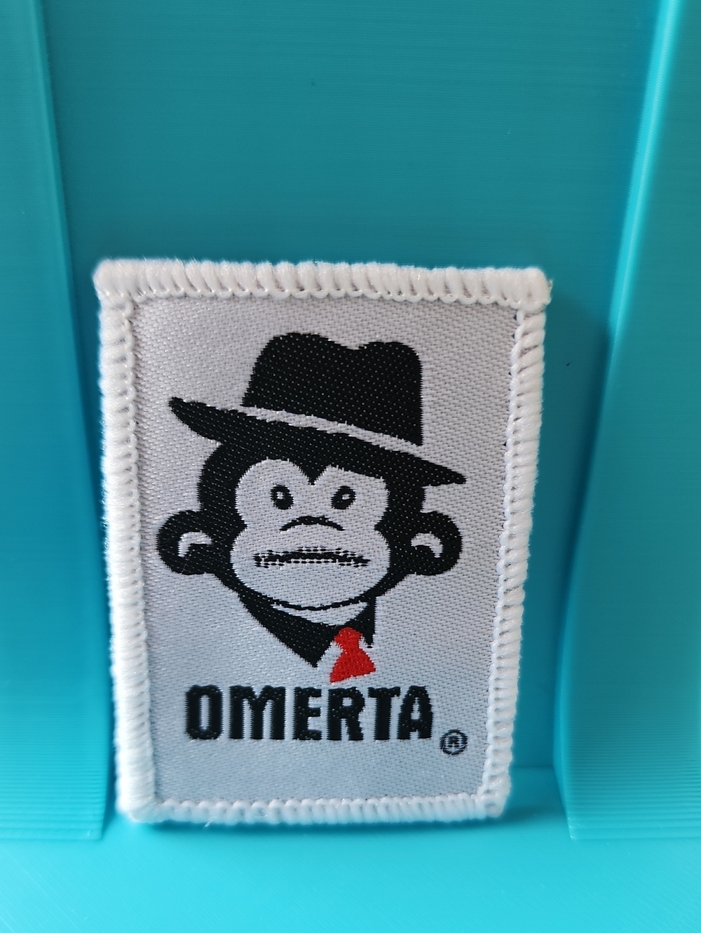 Dime Bags Omerta Monkey Logo Patch - White, Black & Red